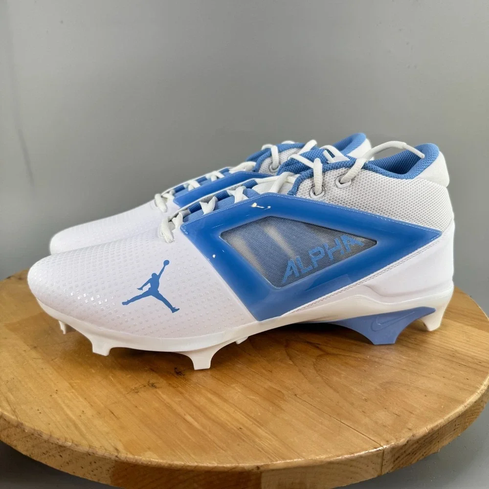 Jordan Alpha Menace Pro 4 PE Mens Size 14.5 UNC North Carolina Football Cleats